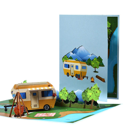 Outdoor Camping Pop-Up Card